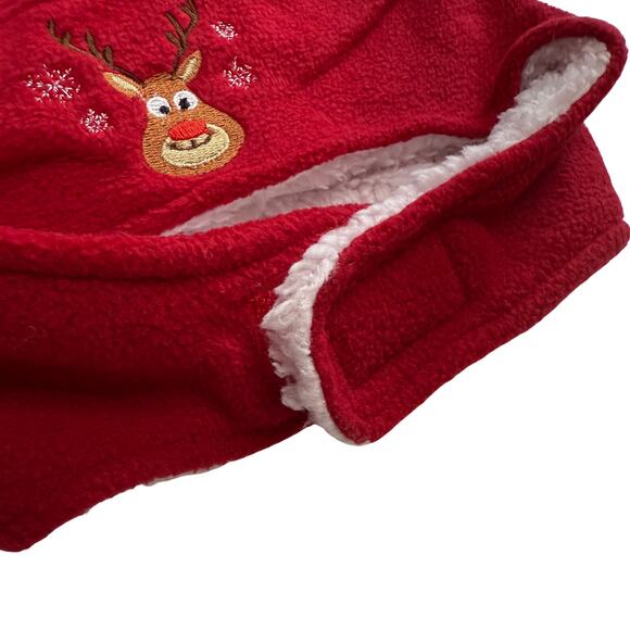SimpliKids Fleece Sherpa Lined Reindeer Kids Winter Hat & Mittens Set 5-7 Years - Picture 3 of 11